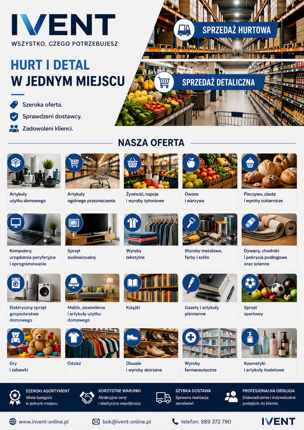 Oferta IVENT S.C. – szeroki asortyment produktów
